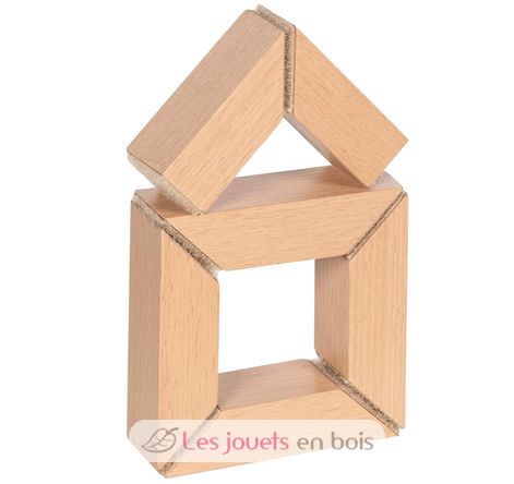 Scie et blocs en bois à scratch GK58377 Goki 4