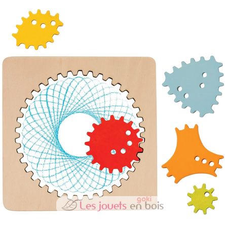 Spirographe en bois GK58440 Goki 1