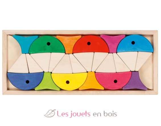 Jeu de construction poissons colorés GK58472 Goki 1