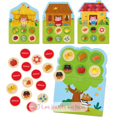 Mémo et Loto des 3 Petits Cochons GO59455 Goula 3