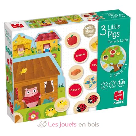 Mémo et Loto des 3 Petits Cochons GO59455 Goula 1