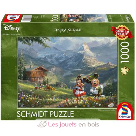 Puzzle Mickey et Minnie dans les Alpes 1000 pcs S-59938 Schmidt Spiele 1