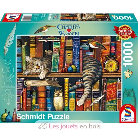 Puzzle Frédéric le chat lettré 1000 pcs S-59991 Schmidt Spiele 1