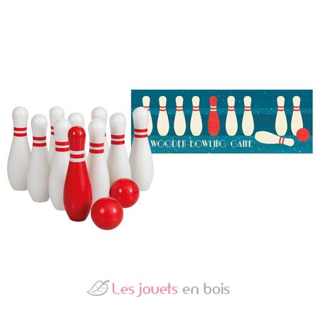 Jeu de bowling en bois EG600010 Egmont Toys 1