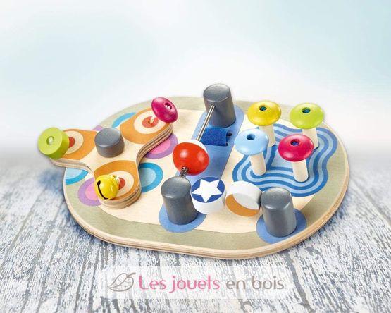 Jeu de motricité Plato Selecta - Jouet d'éveil en bois coloré