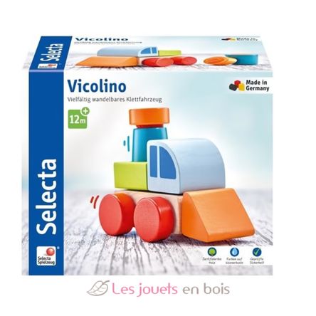 Véhicule en bois, velcro 6 pcs SE62065 Selecta 3