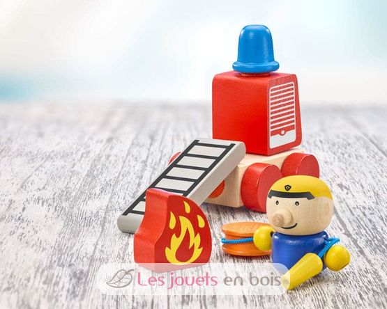 Véhicule de pompiers, velcro 7 pcs SE62077 Selecta 3