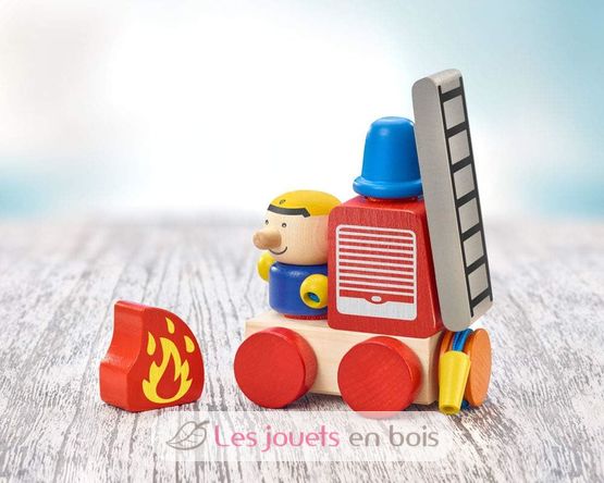 Véhicule de pompiers, velcro 7 pcs SE62077 Selecta 2