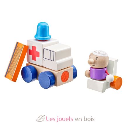 Ambulance en bois, 7 pcs SE62081 Selecta 1