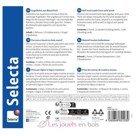 Parcours à boule en bois massif Labirinto SE62103 Selecta 3