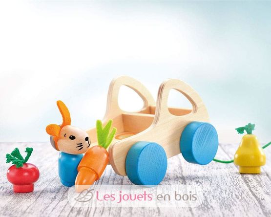 Verdurino véhicule en bois à tirer SE62934 Selecta 2