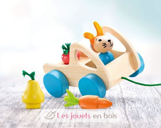 Verdurino véhicule en bois à tirer SE62934 Selecta 3