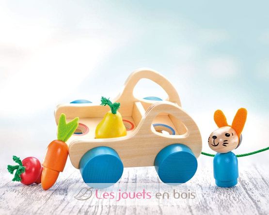 Verdurino véhicule en bois à tirer SE62934 Selecta 4