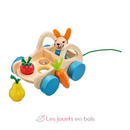 Verdurino véhicule en bois à tirer SE62934 Selecta 1