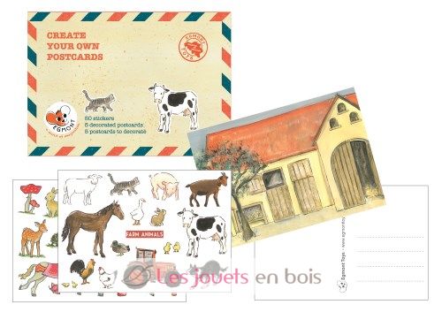 Cartes postales avec autocollants EG630548 Egmont Toys 1