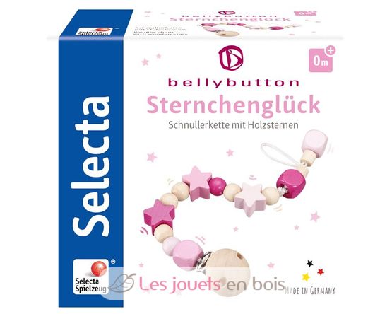 Attache-tétine étoiles rose SE64013 Selecta 3