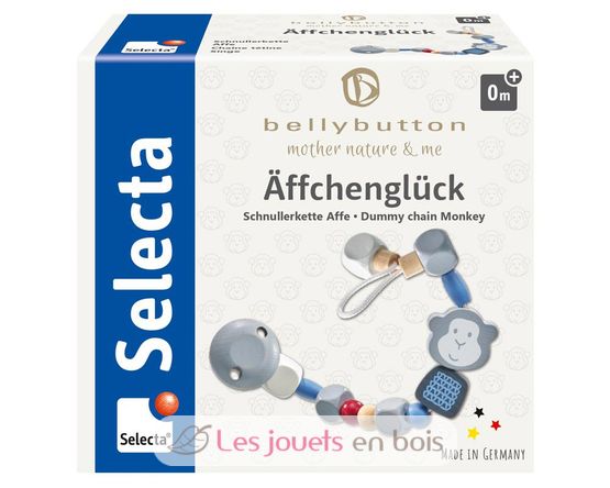 Attache-tétine Singe bleu SE64024 Selecta 2