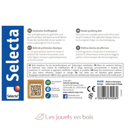 Balle de préhension élastique grise SE64028 Selecta 3