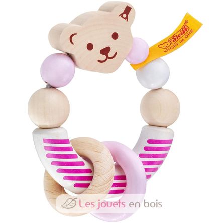 Hochet Ours Steiff rose SE64300 Selecta 1