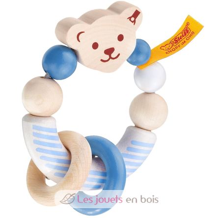 Hochet Ours Steiff bleu SE64301 Selecta 1