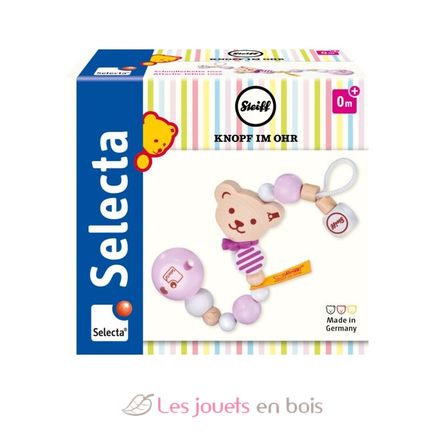 Attache-tétine Ours Steiff rose SE64302 Selecta 4