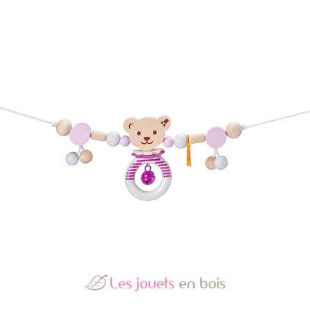 Chaîne pour poussette Ours Steiff rose SE64304 Selecta 7