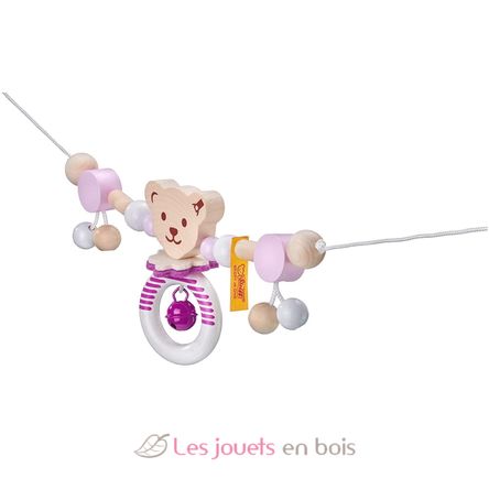 Chaîne pour poussette Ours Steiff rose SE64304 Selecta 3