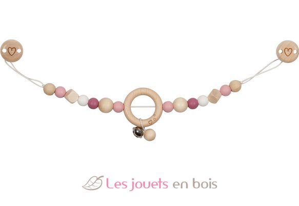 Chaîne poussette cœur rose GK65249 Goki 1