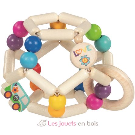Hochet balle flexible van arc-en-ciel GK65361 Goki 1