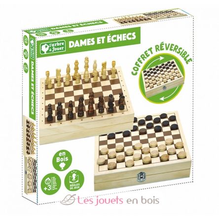 Coffret jeu de dames et d'échecs JJ66440 Jeujura 2