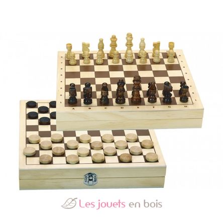 Coffret jeu de dames et d'échecs JJ66440 Jeujura 1