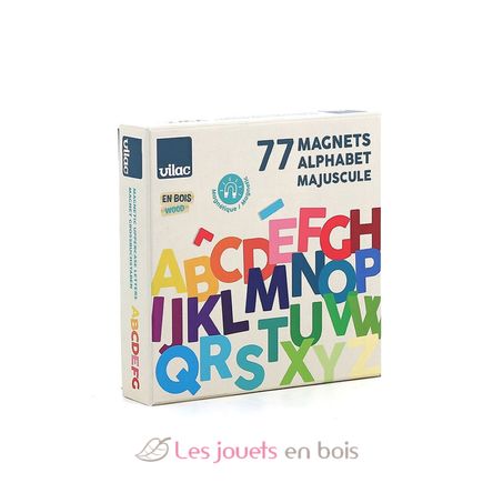 Magnets alphabet majuscule 77 pcs V6705 Vilac 5