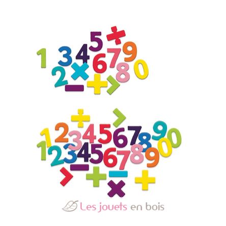 Magnets en bois 58 chiffres V6707 Vilac 2