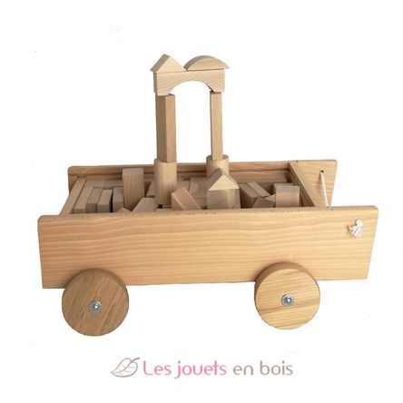 Chariot avec blocs en bois EG700107 Egmont Toys 1