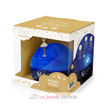 Projecteur d'étoiles musical Ballerine bleu TR-7011 Trousselier 3