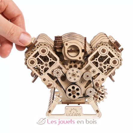 Puzzle 3D Moteur V8 U-70264 Ugears 5