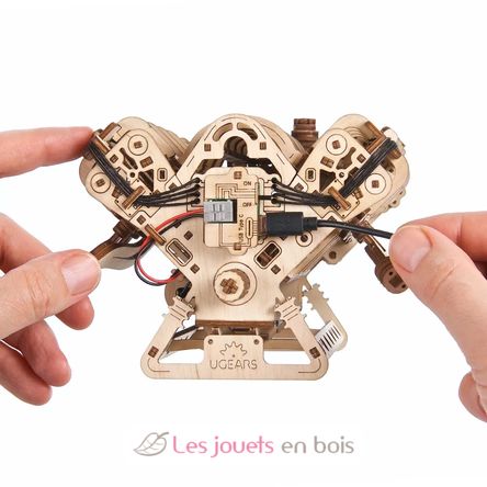 Puzzle 3D Moteur V8 U-70264 Ugears 9