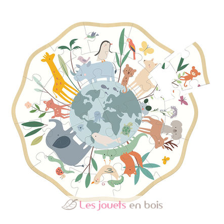 Puzzle en bois Autour du monde 24 pcs V7102 Vilac 2