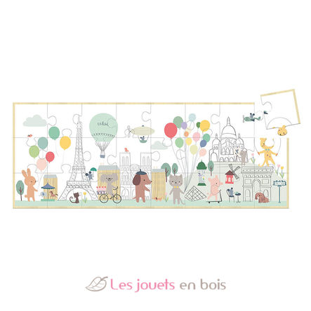 Puzzle en bois Escapade à Paris 24 pcs V7103 Vilac 2