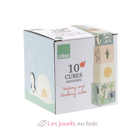 Cubes gigognes Animaux du monde V7104 Vilac 6