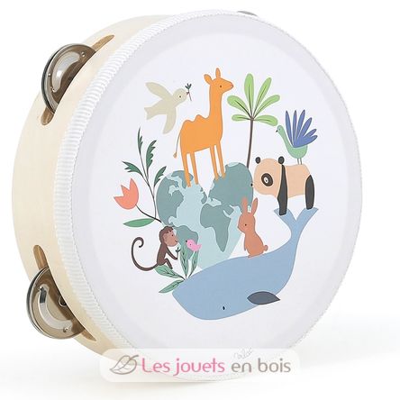 Tambourin animaux du monde Sarah Betz V7112 Vilac 1