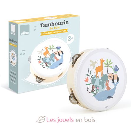 Tambourin animaux du monde Sarah Betz V7112 Vilac 4
