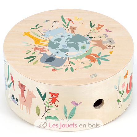 Tambour animaux du monde Sarah Betz V7113 Vilac 1