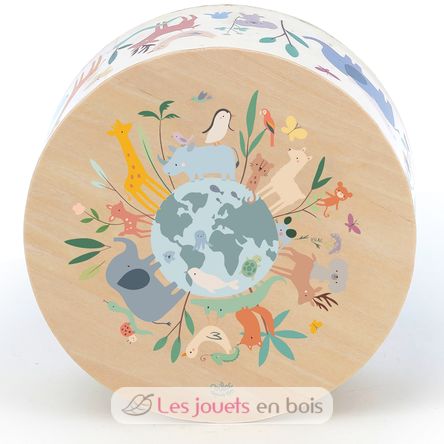 Tambour animaux du monde Sarah Betz V7113 Vilac 2