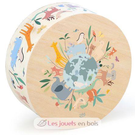 Tambour animaux du monde Sarah Betz V7113 Vilac 3
