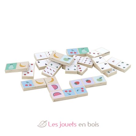 Dominos en bois Fruits et Légumes V7120 Vilac 4