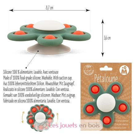 Spinner fleur Pétaloune Pop verte UL7128 Tiger Tribe 3