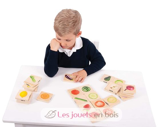 Jeu Mémo duo - fruits et légumes Fabriqué en France