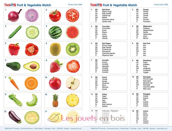 Mémo Fruits et Légumes Mix & Match TK-73404 TickiT 8