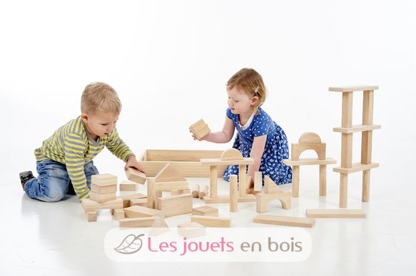 Blocs en bois géants naturel TK-73438 TickiT 5